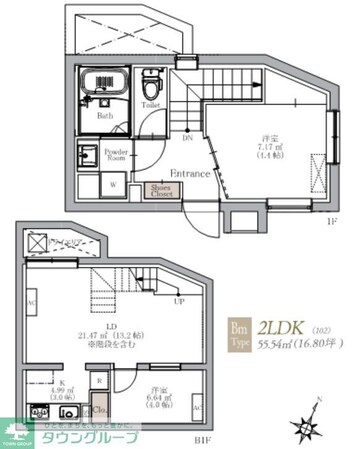 BLANCCOURT阿佐ヶ谷の物件間取画像